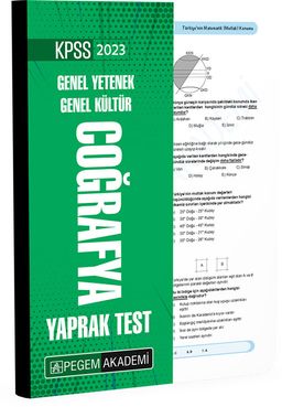 2023 KPSS Genel Yetenek Genel Kültür Coğrafya Yaprak Test