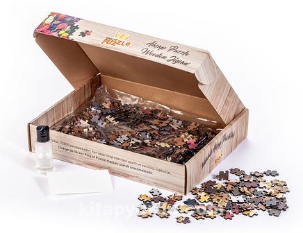 Çiçekli Kalp Ahşap Puzzle 500 Parça (AS02-D)