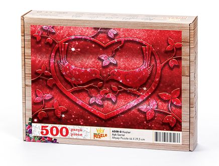 Kuşlar Ahşap Puzzle 500 Parça (AS08-D)