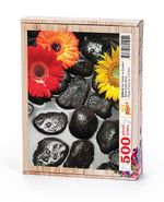 Zen Taşları ve Çiçekler Ahşap Puzzle 500 Parça (BC06-D)
