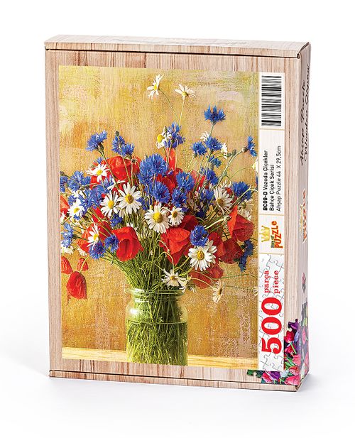 Vazoda Çiçekler Ahşap Puzzle 500 Parça (BC08-D)