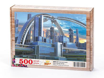 Fütüristik Şehir Ahşap Puzzle (500) (BK04-D)