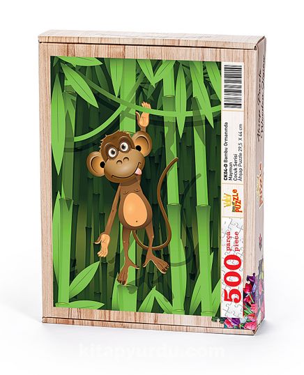 Bambu Ormanında Maymun Ahşap Puzzle 500 Parça (CK04-D)