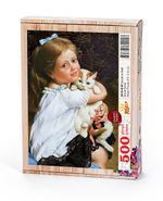 Çocuk ve Kedi (Sürpriz Parçalı) Ahşap Puzzle 500 Parça CK10-SP-D