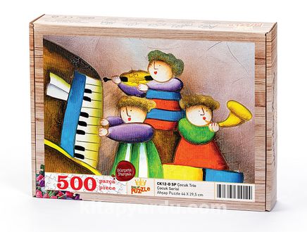 Çocuk Trio (Sürpriz Parçalı) Ahşap Puzzle 500 Parça (CK12-D)