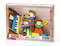 Çocuk Trio (Sürpriz Parçalı) Ahşap Puzzle 500 Parça (CK12-D)