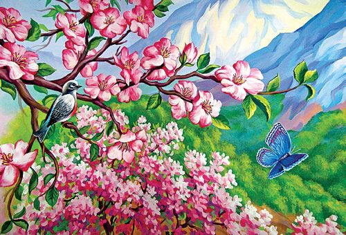 Fuji'de Bahar ve Sakura Ahşap Puzzle 500 Parça (DG16-D) - Fiyatı