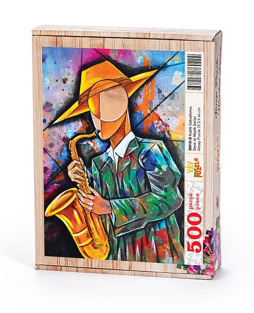 Kubik Saksafoncu Ahşap Puzzle 500 Parça (DM10-D) - Fiyatı