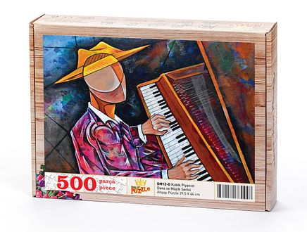 Kubik Piyanist Ahşap Puzzle 500 Parça (DM12-D)