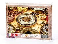 Köstekli Saatler Ahşap Puzzle 500 Parça (HR04-D)
