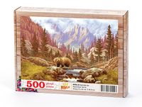 Nehirde Ayı Ahşap Puzzle 500 Parça (HV04-D)