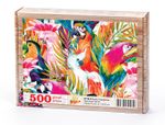 Renkli Papağanlar Ahşap Puzzle 500 Parça (HV10-D)