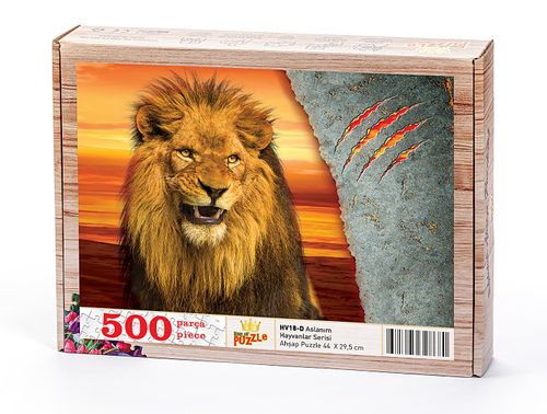Aslanım Ahşap Puzzle 500 Parça (HV18-D)