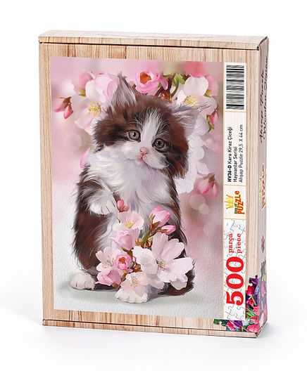 Kara Kiraz Çicegi Ahşap Puzzle 500 Parça (HV36-D)