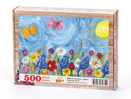 Kelebekler ve Bahar Ahşap Puzzle 500 Parça (HV46-D)