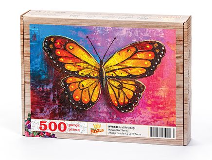 Kral Kelebegi Ahşap Puzzle 500 Parça (HV48-D)