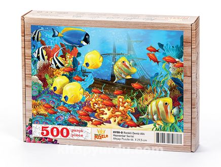 Renkli Deniz Altı Ahşap Puzzle 500 Parça (HV50-D)