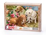 Bahçede Köpekler Ahşap Puzzle 500 Parça (HV64-D)