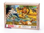 Afrika'da Tabiat Parkı Ahşap Puzzle 500 Parça (HV68-D)