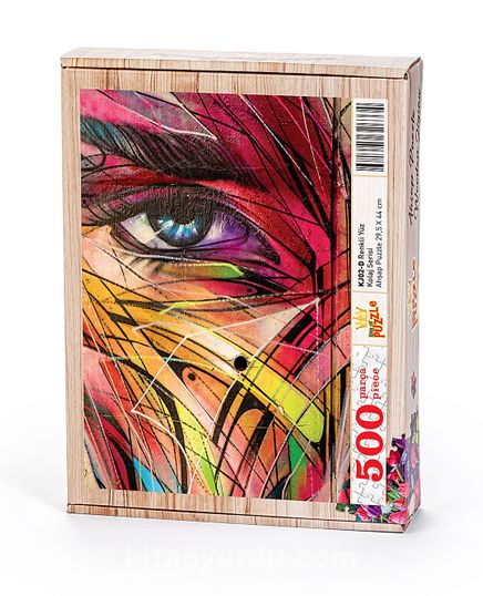 Renkli Yüz Ahşap Puzzle 500 Parça (KJ02-D)