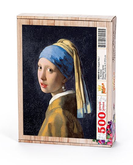 İnci Küpeli Kız - Johannes Vermeer Ahşap Puzzle 500 Parça (KR02-D)