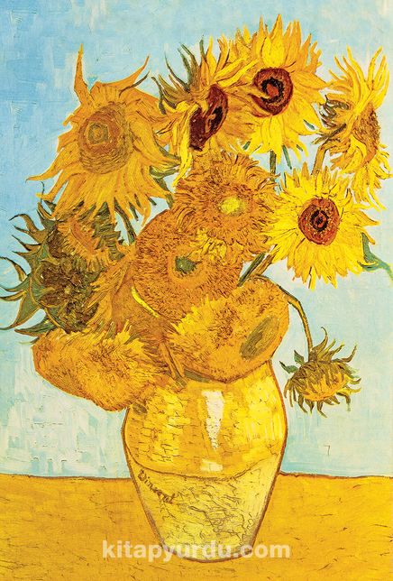 Bir Vazoda On İki Günebakan - Vincent Van Gogh Ahşap Puzzle 500 Parça (KR04-D)