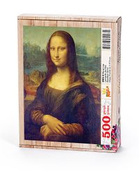 Mona Lisa - Leonardo da Vinci Ahşap Puzzle 500 Parça (KR06-D)