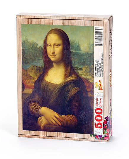 Mona Lisa - Leonardo da Vinci Ahşap Puzzle 500 Parça (KR06-D)