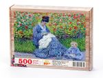 Bayan Monet ve Bir Çocuk - Claude Monet Ahşap Puzzle 500 Parça (KR10-D)