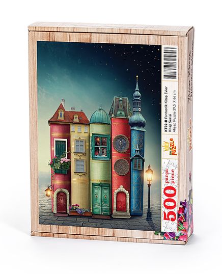 Fantastik Kitap Evler Ahşap Puzzle 500 Parça (KT02-D)