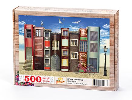 Kitap Sokağı Ahşap Puzzle 500 Parça (KT06-D)
