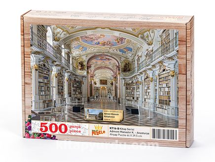 Admont Manastır Kütüphanesi - Avusturya Ahşap Puzzle 500 Parça (KT16-D)