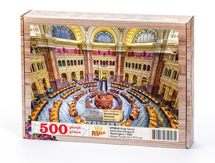 Amerikan Kongre Kütüphanesi - Washington / ABD Ahşap Puzzle 500 Parça (KT20-D)
