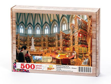 Kanada Parlamento Kütüphanesi - Ottawa / Kanada Ahşap Puzzle 500 Parça (KT40-D)