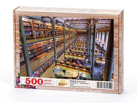 Kraliyet Kütüphanesi - Stockholm / İsveç Ahşap Puzzle 500 Parça (KT46-D)