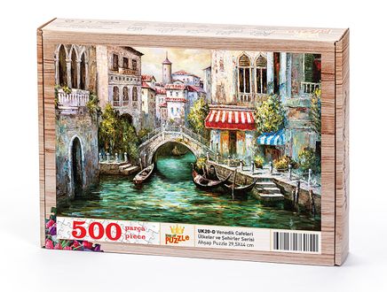 Venedik Cafeleri Ahşap Puzzle 500 Parça (UK20-D)