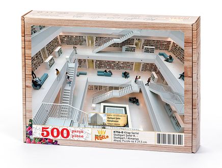 Stuttgart Şehir Kütüphanesi - Stuttgart / Almanya	Ahşap Puzzle 500 Parça (KT56-D)