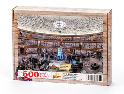 Stockholm Halk Kütüphanesi - Stockholm - İsveç Ahşap Puzzle 500 Parça (KT62-D)