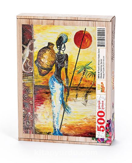 Testili Afrikalı Kadın Zaire Ahşap Puzzle 500 Parça (UK14-D)