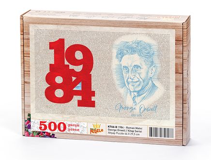 1984 - Roman Metni - George Orwell Ahşap Puzzle 500 Parça (KT66-D)