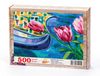 Pembe Laleler ve Gondol Venedik Ahşap Puzzle 500 Parça (UK12-D)