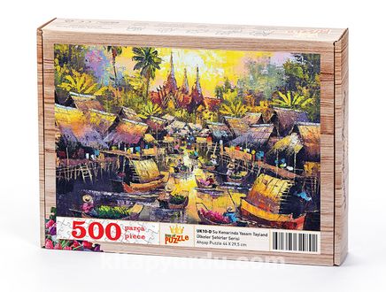 Su Kenarında Yaşam Tayland Ahşap Puzzle 500 Parça (UK10-D)