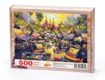 Su Kenarında Yaşam Tayland Ahşap Puzzle 500 Parça (UK10-D)