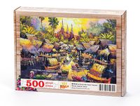 Su Kenarında Yaşam Tayland Ahşap Puzzle 500 Parça (UK10-D)