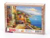 Liman Manzarası Yunanistan Ahşap Puzzle 500 Parça (UK04-D)