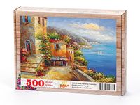 Liman Manzarası Yunanistan Ahşap Puzzle 500 Parça (UK04-D)