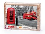 Fleet Caddesi Londra Ahşap Puzzle 500 Parça (UK02-D)