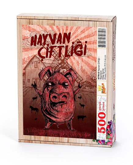 Hayvan Çiftliği - Napoleon Ahşap Puzzle 500 Parça (KT78-D)