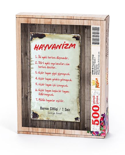 Hayvan Çiftliği - Hayvanizm 7 Emir	Ahşap Puzzle 500 Parça (KT80-D)
