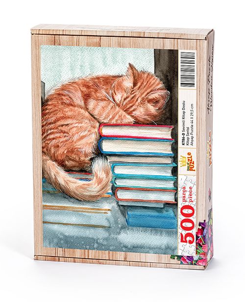 Sevimli Kitap Dostu Ahşap Puzzle 500 Parça (KT86-D)